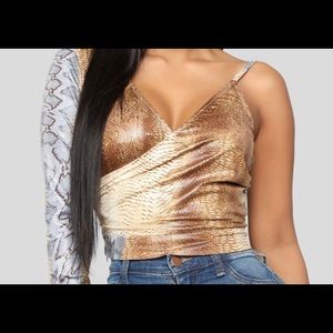 Snakeskin crop top
